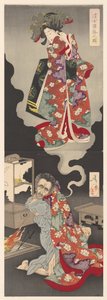Seigen and Sakurahime by Tsukioka Yoshitoshi