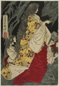 Supernatural Beings at Shirazunoyabu in Yawata by Tsukioka Yoshitoshi