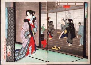 The Story of Shiraito, a Courtesan of the Hashimoto House by Tsukioka Yoshitoshi