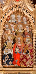 Saints women, from Virgin and child surrounded by angels and saints