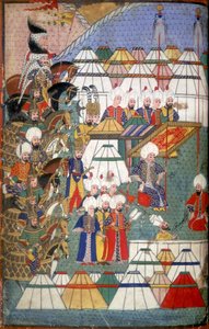 Lala Mustafa Pasha in His Encampment After His Victory at Kars, Illustration from the 