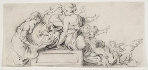 Compositional Study: Females Reclining on a Plinth