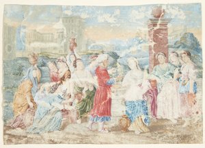 Eliezer Giving Rebecca Jewelry at the Well by Ubekendt