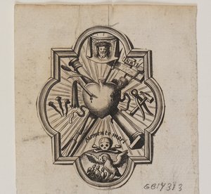 Emblem with a Pierced Heart and the Instruments of the Passion