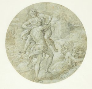 Hercules and Antaeus by Ubekendt