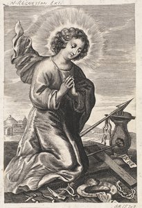 The Christ Child Kneeling Before the Instruments of the Passion by Ubekendt