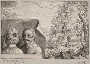 Russian Peasant Attacked by a Wolf by Ubekendt