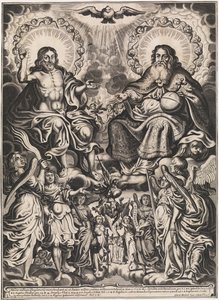 The Trinity. Surrounded by Angels by Ubekendt