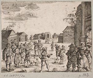 Western European travelers in a Russian village