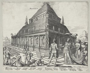 The Eight Wonders of the World by Ubekendt efter Philips Galle efter Maarten van Heemskerck