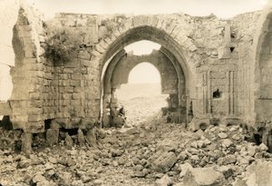 Interior of Byzantine Basilica, Amman, Jordan, circa 1920 by Ugo Monneret de Villard