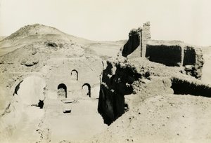 Interior of Large Keep (Qasr) of Monastery of St Simeon, Aswan, Egypt by Ugo Monneret de Villard