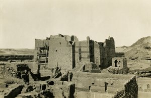 Monastery of St Simeon during its restoration, Aswan, Egypt by Ugo Monneret de Villard