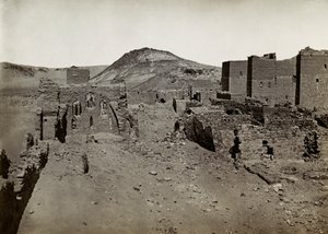 Monastery of St Simeon, seen from terraced area to southwest, Aswan, Egypt by Ugo Monneret de Villard
