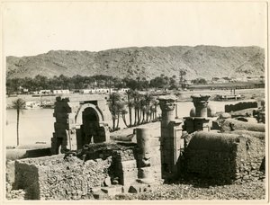 Temple of Osiris, before its restoration, Bigeh island, Egypt by Ugo Monneret de Villard