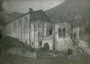 View of Abbey of San Pietro al Monte, Civate, Lombardy, Italy, circa 1910 by Ugo Monneret de Villard