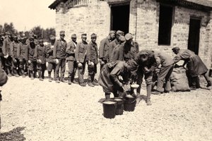 Austrian prisoners in Bagnaria Arsa, Udine, Italy, 02/04/1916 by Ugo Ojetti