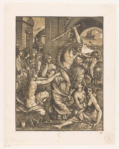 Greed Driven from the Temple of the Muses by Ugo da Carpi