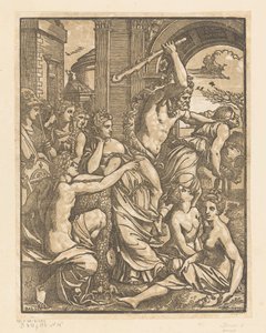 Greed Driven from the Temple of the Muses by Ugo da Carpi
