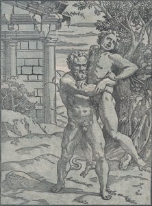 Hercules and Antaeus, ca. 1517-18