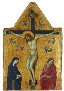 The Crucifixion with the Virgin, St John and Angels by Ugolino di Nerio