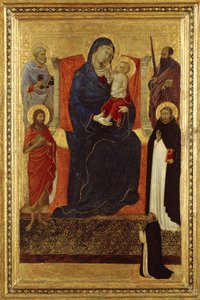 Virgin and Child Enthroned with Saints Peter, Paul, John the Baptist, Dominic and a Donor