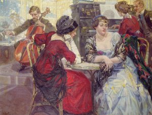 Cafe Scene by Ulisse Caputo