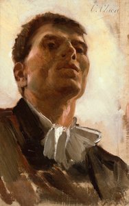 Head of a Young Man by Ulpiano Checa y Sanz