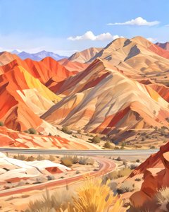 Colorful Desert Mountains