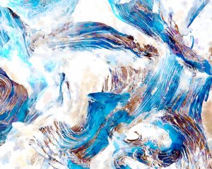 Fluid Blue Swirls by Uma Gokhale