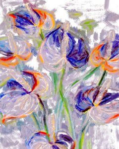 Vibrant Abstract Flowers by Uma Gokhale