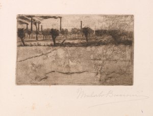 Landscape with Industrial Plants by Umberto Boccioni