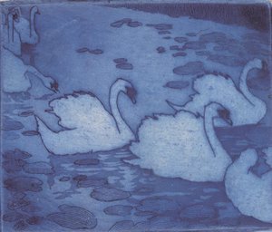 Swans by Umberto Boccioni