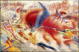 The City Rises by Umberto Boccioni