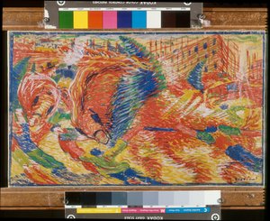 The City Rises by Umberto Boccioni