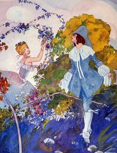Prince Charming and the Girl Illustration by Umberto Brunelleschi
