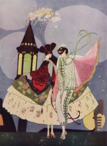 Two Venetian Masks and a Gondola in the Work Carnevale