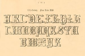 13th Century. From Latin Manuscript, 1862 by Unbekannt