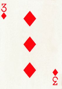 3 of Diamonds from a deck of Goodall & Son Ltd. playing cards