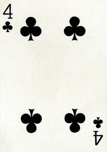 4 of Clubs from a Deck of Goodall & Son Ltd. Playing Cards