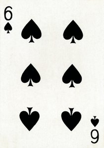 6 of Spades from a deck of Goodall & Son Ltd. playing cards by Unbekannt