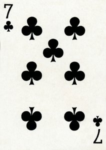 7 of Clubs from a Deck of Goodall & Son Ltd. Playing Cards, c1940