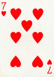 7 of Hearts from a deck of Goodall & Son Ltd. playing cards