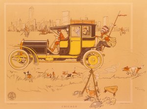 A Berliet car in Chicago, America by Unbekannt