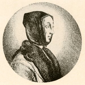 A Dutch lady in fur tippet and hood, mid 17th century by Unbekannt