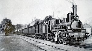 A French state railway train by Unbekannt