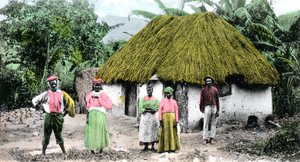 A Jamaican village, c1900s by Unbekannt