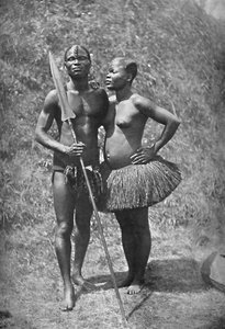 A Mulolo Congo Warrior and His Wife from the Central Congo Regions