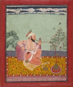 A Raja Smoking a Hookah. Kota, 1690-1710, Metropolitan Museum