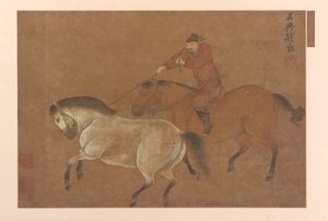 A Rider Lassoing a Horse
